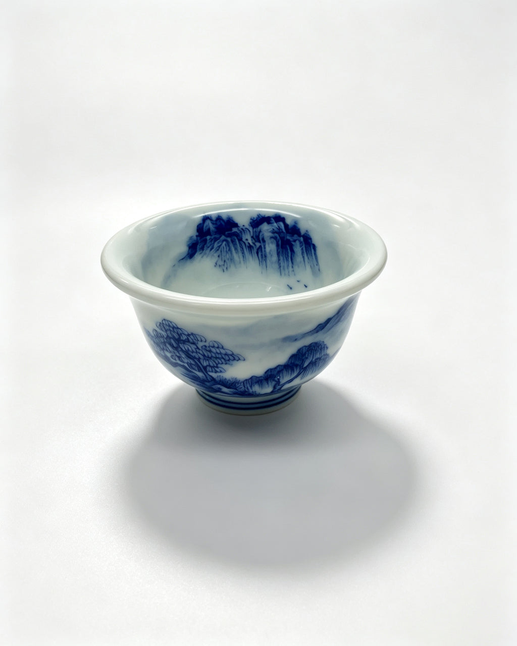 Blue and White Landscape Tea Cup       50ml   -Jingdezhen porcelain