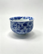 "Butterflies Amidst Flowers" Blue and White Tea Tasting Cup       60ml   -Jingdezhen porcelain