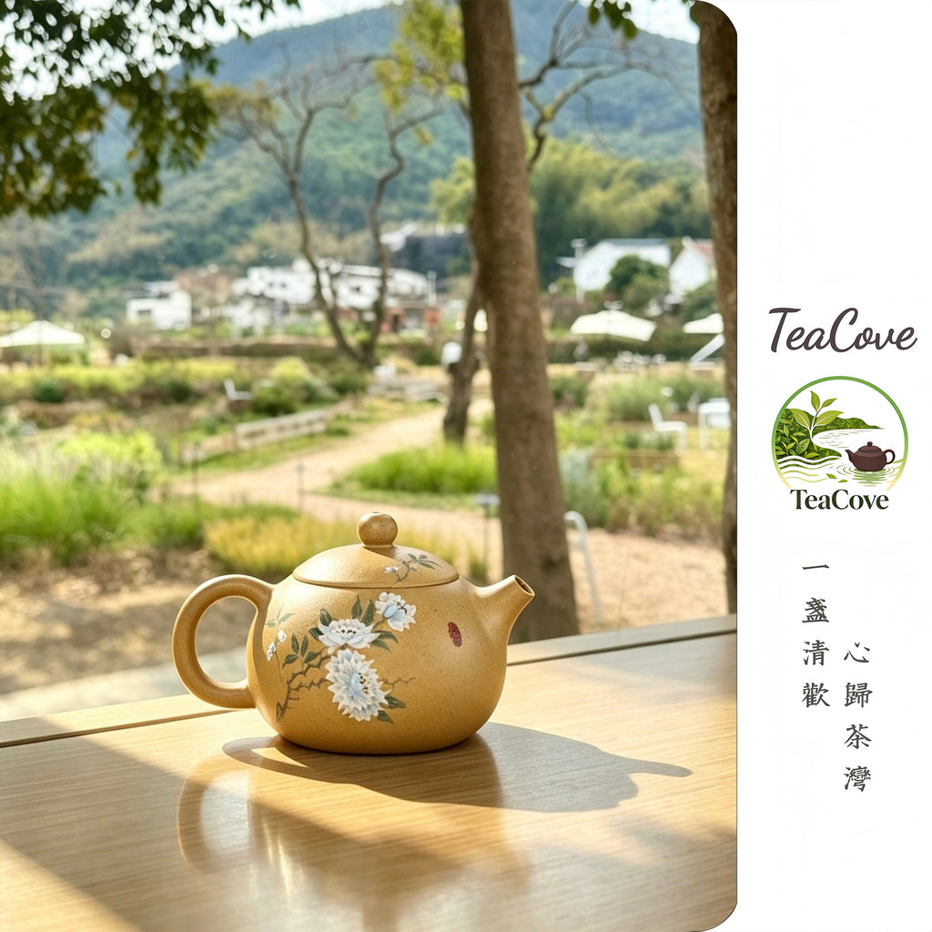 Lan Hua Xi Shi     220cc   - Yixing Zisha Purple Clay Teapot
