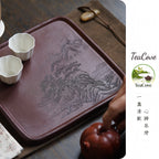 Shan Shui   - Yixing Zisha Purple Teapot Stand