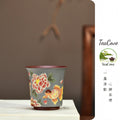 Hua Kai Fu Gui    100cc  - Yixing Zisha Purple Clay  Cup