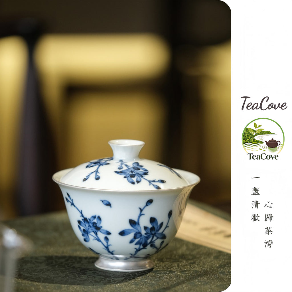 Blue and white porcelain covered bowl  -Jingdezhen porcelain