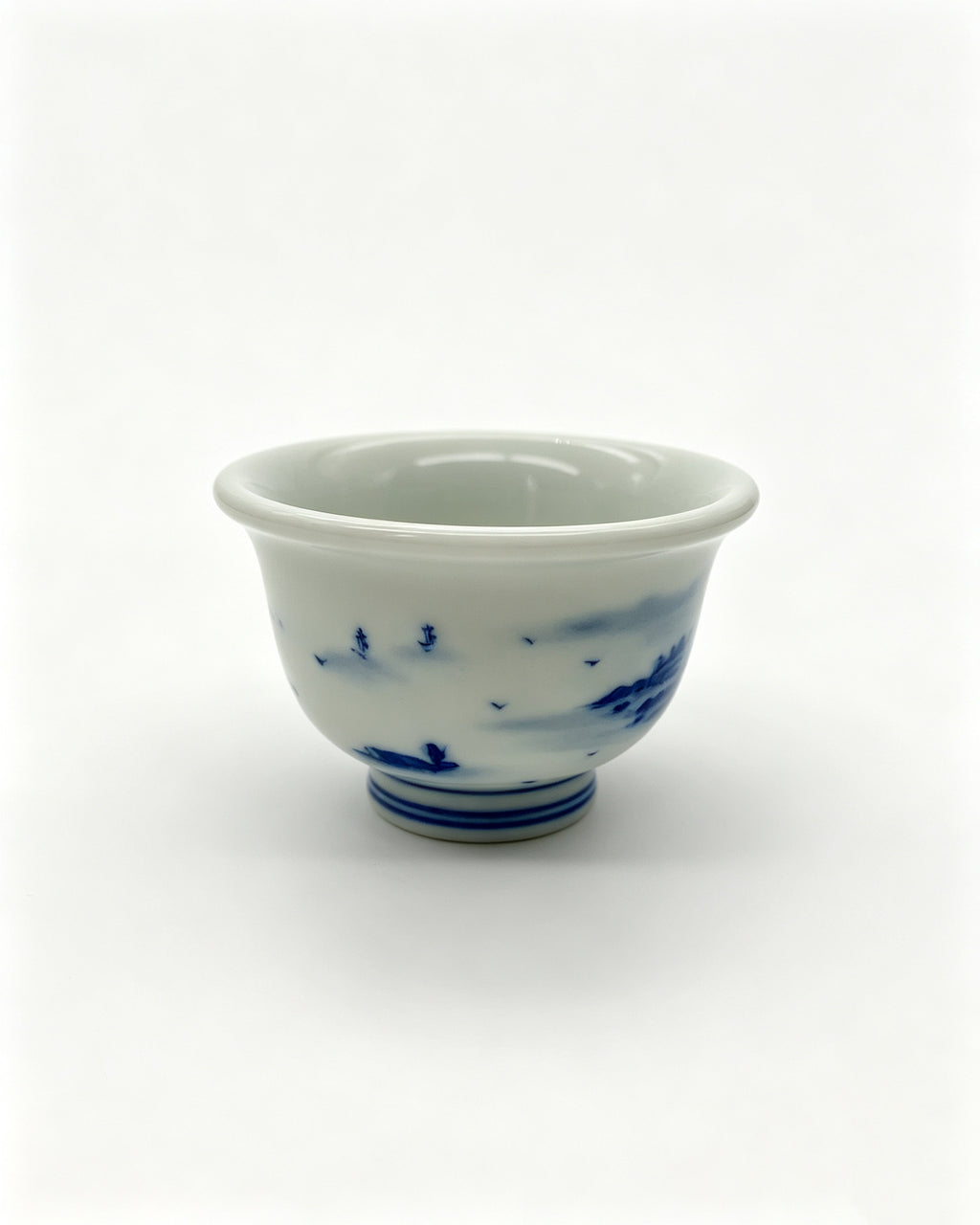 Blue and White Landscape Tea Cup       50ml   -Jingdezhen porcelain