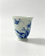 Blue and White Butterfly & Daylily       60ml   -Jingdezhen porcelain
