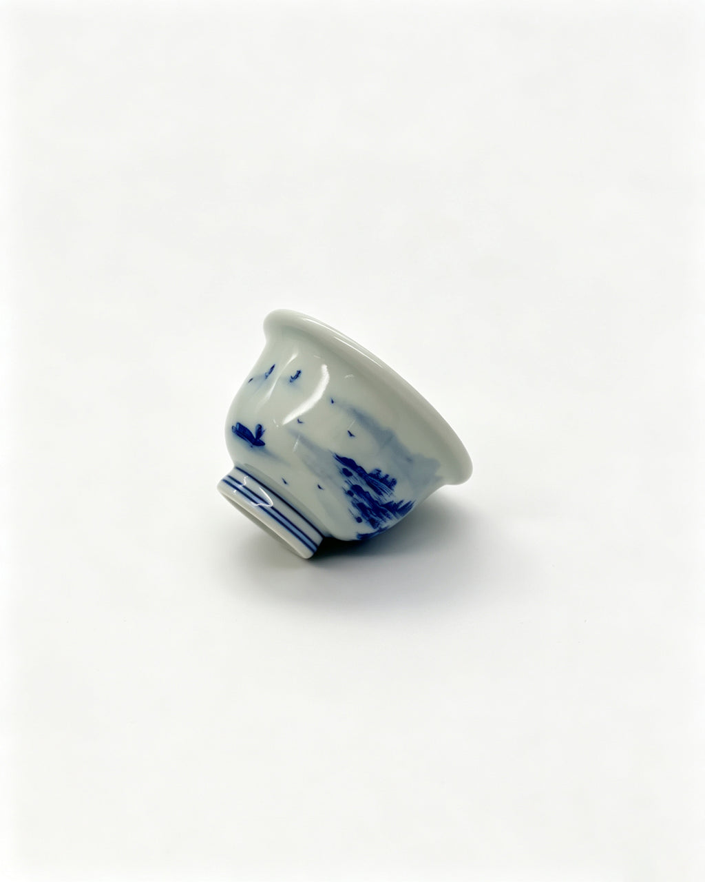 Blue and White Landscape Tea Cup       50ml   -Jingdezhen porcelain