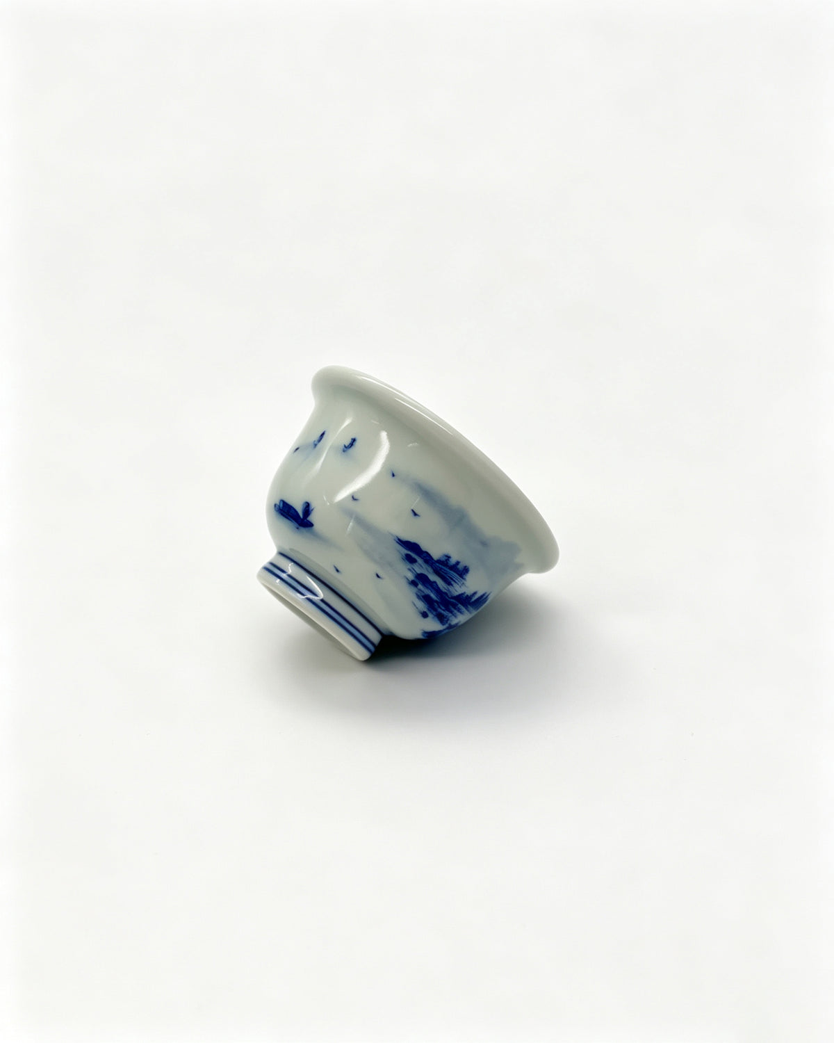 Blue and White Landscape Tea Cup       50ml   -Jingdezhen porcelain