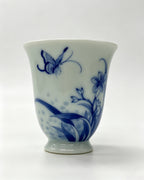 Blue and White Butterfly & Daylily       60ml   -Jingdezhen porcelain