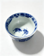 "Butterflies Amidst Flowers" Blue and White Tea Tasting Cup       60ml   -Jingdezhen porcelain