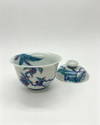 Doucai Banana & Grape Gaiwan     170ml   -Jingdezhen porcelain