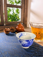 Hidden Dragon Blue and White Tea Tasting Cup        110ml   -Jingdezhen porcelain