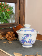Doucai Banana & Grape Gaiwan     170ml   -Jingdezhen porcelain