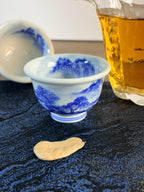 Blue and White Landscape Tea Cup       50ml   -Jingdezhen porcelain