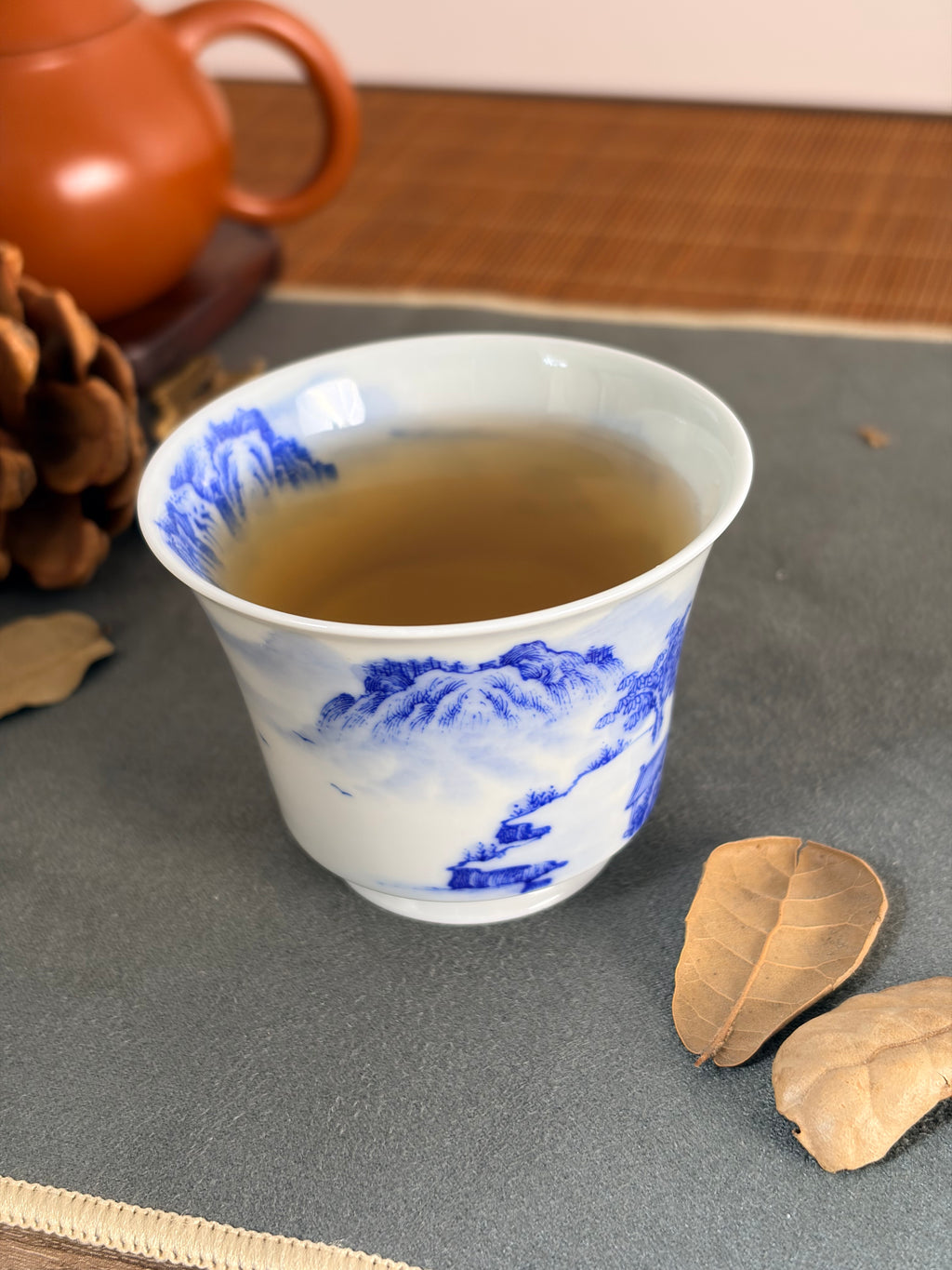 Blue White Porcelain Landscape       70ml   -Jingdezhen porcelain