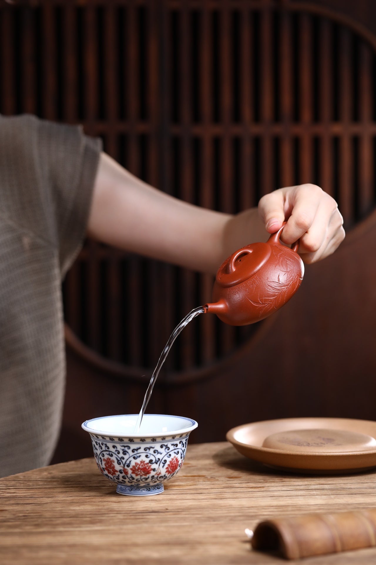 Qing Feng Shi Piao 130cc - Yixing Zisha Purple Clay Teapot
