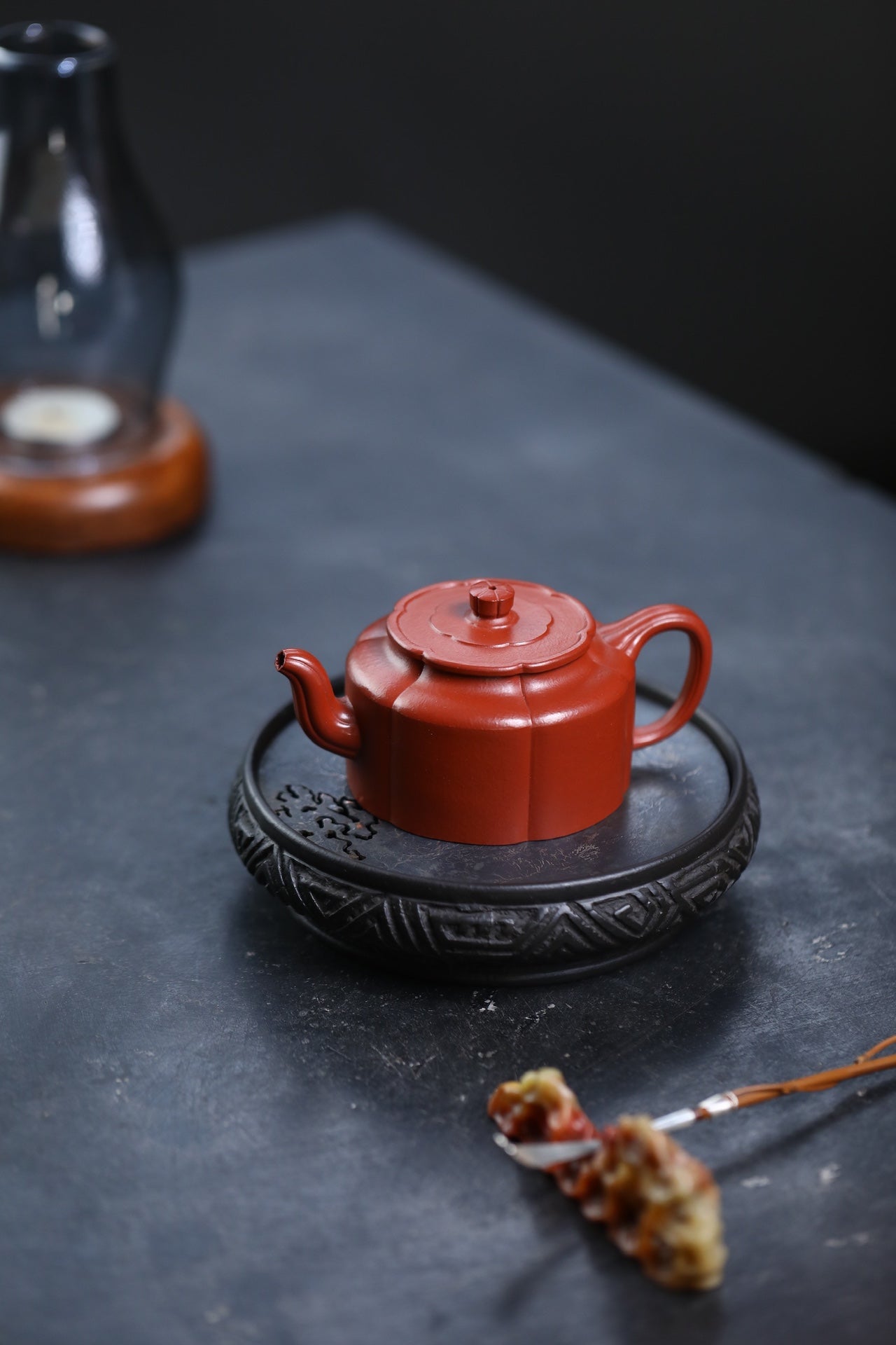 Mei Hua Zhou Pan  130cc - Yixing Zisha Purple Clay Teapot