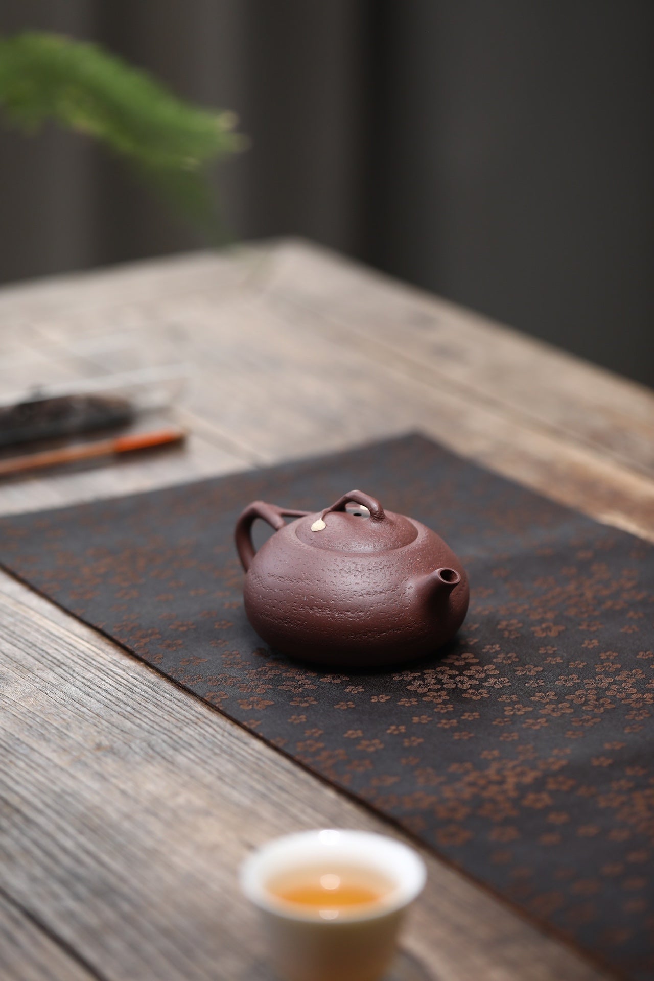 Fan Chen  160cc - Yixing Zisha Purple Clay Teapot