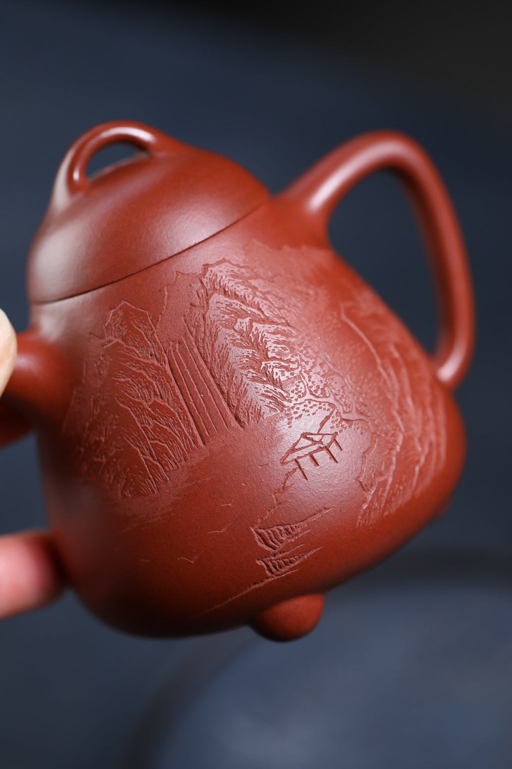 Gao Shan Liu Shui 190cc - Yixing Zisha Purple Clay Teapot