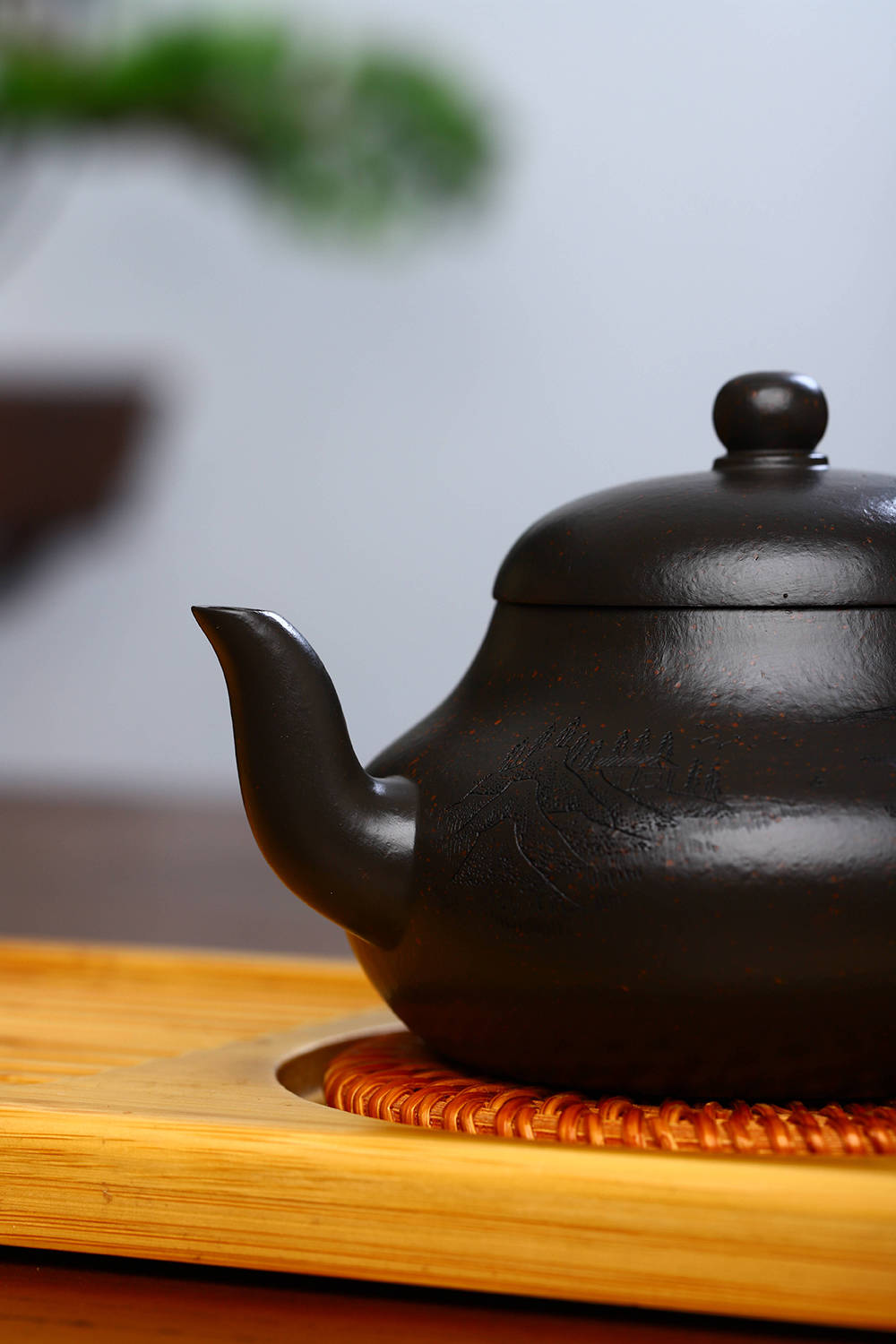 Jun De  280cc - Yixing Zisha Purple Clay Teapot