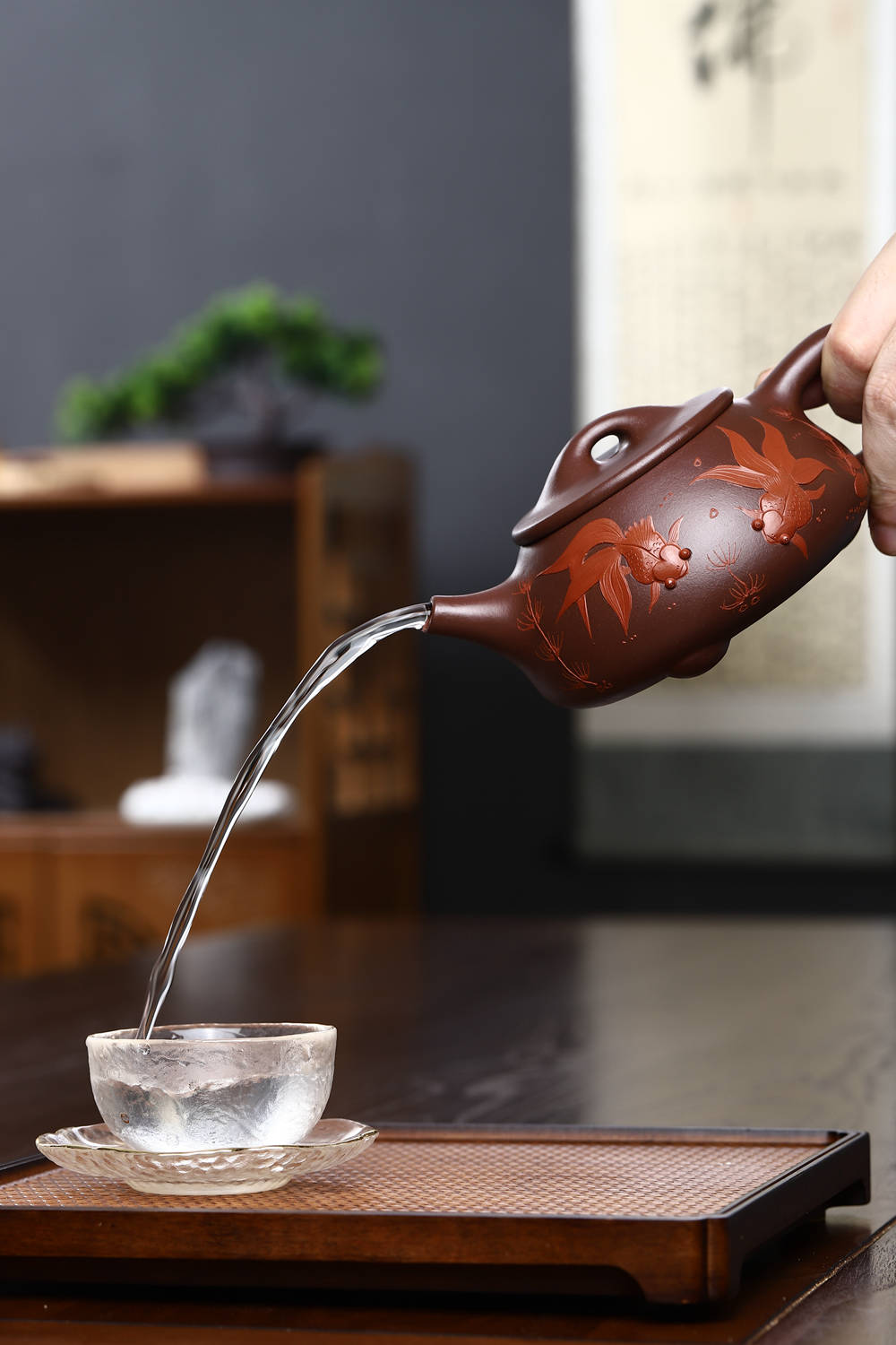 Jin Yu Man Tang   320cc - Yixing Zisha Purple Clay Teapot