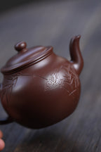 Jin Zhu  180cc - Yixing Zisha Purple Clay Teapot