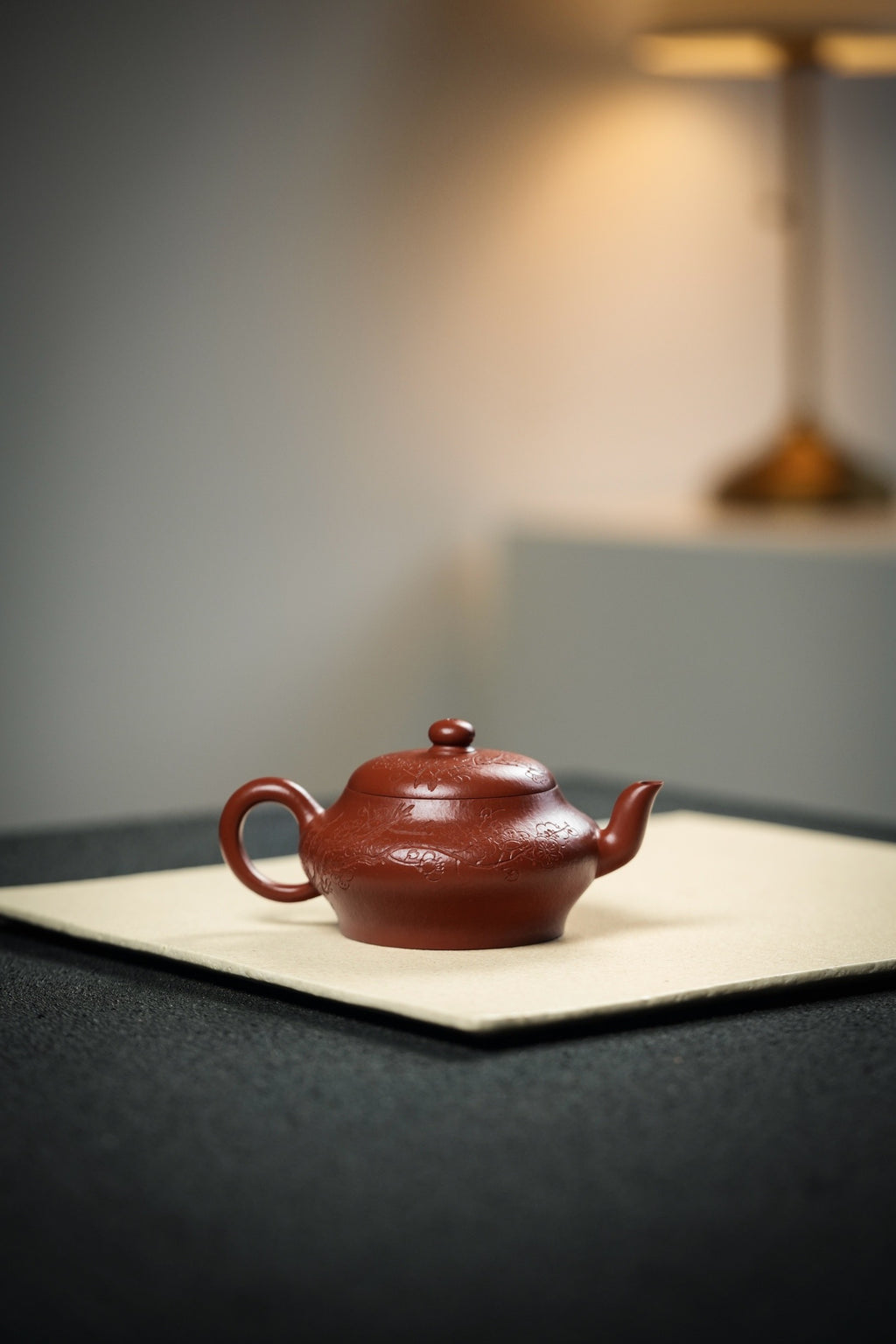 Bian Yu   160cc - Yixing Zisha Purple Clay Teapot