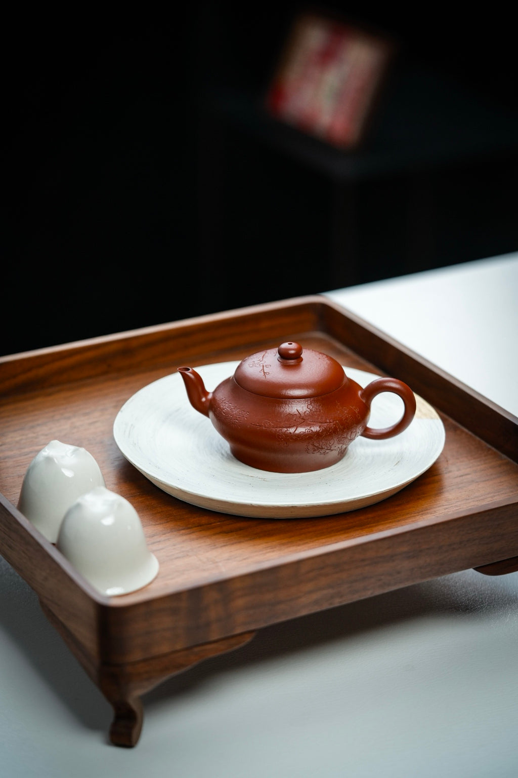 Bian Yu   160cc - Yixing Zisha Purple Clay Teapot