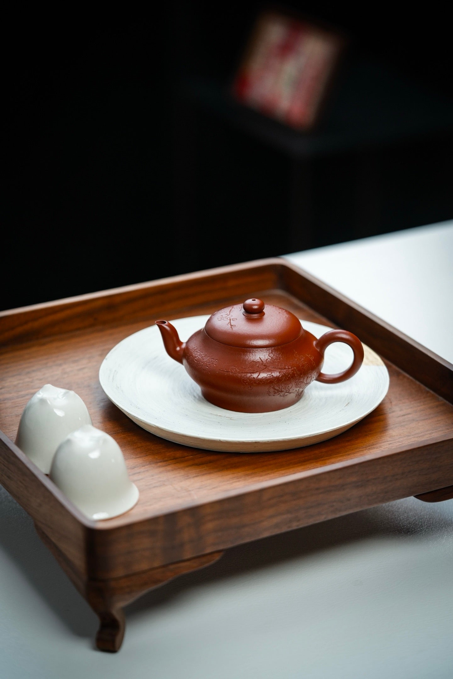 Bian Yu   160cc - Yixing Zisha Purple Clay Teapot