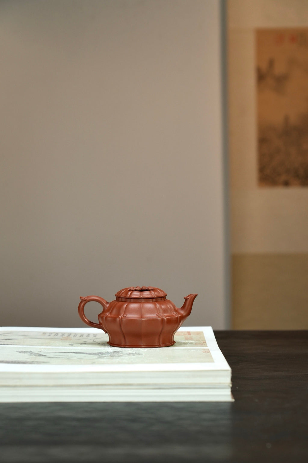Fu Shou Ru Yi   200cc - Yixing Zisha Purple Clay Teapot