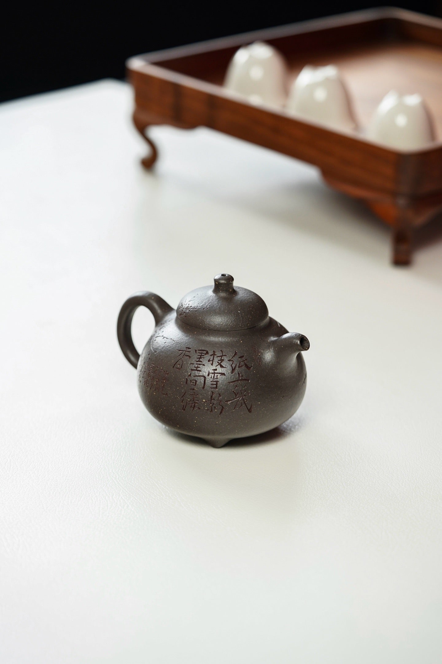 Ru Ding  260cc - Yixing Zisha Purple Clay Teapot