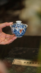 Blue and white porcelain covered bowl  -Jingdezhen porcelain