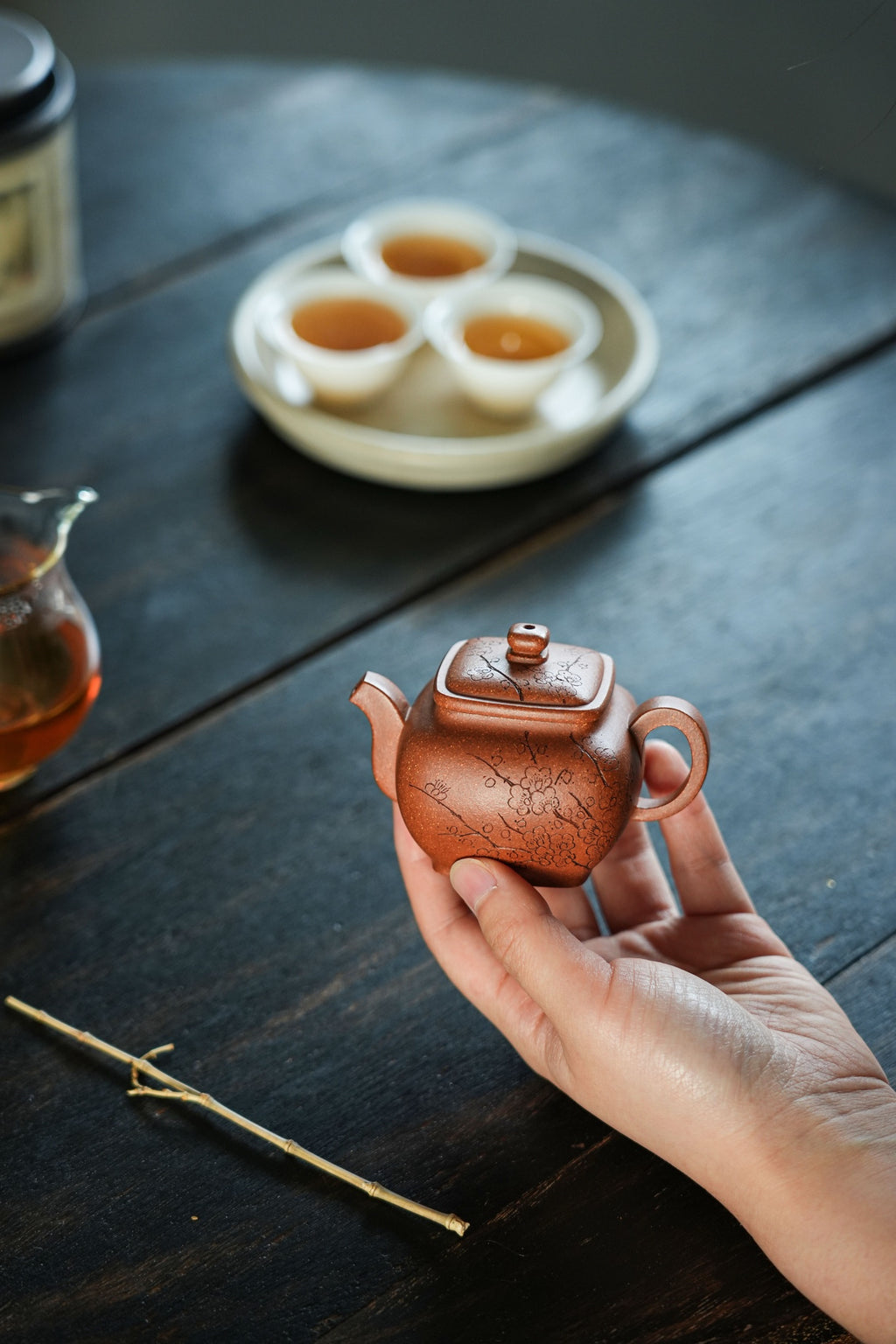 Yun Si Fang  100cc - Yixing Zisha Purple Clay Teapot