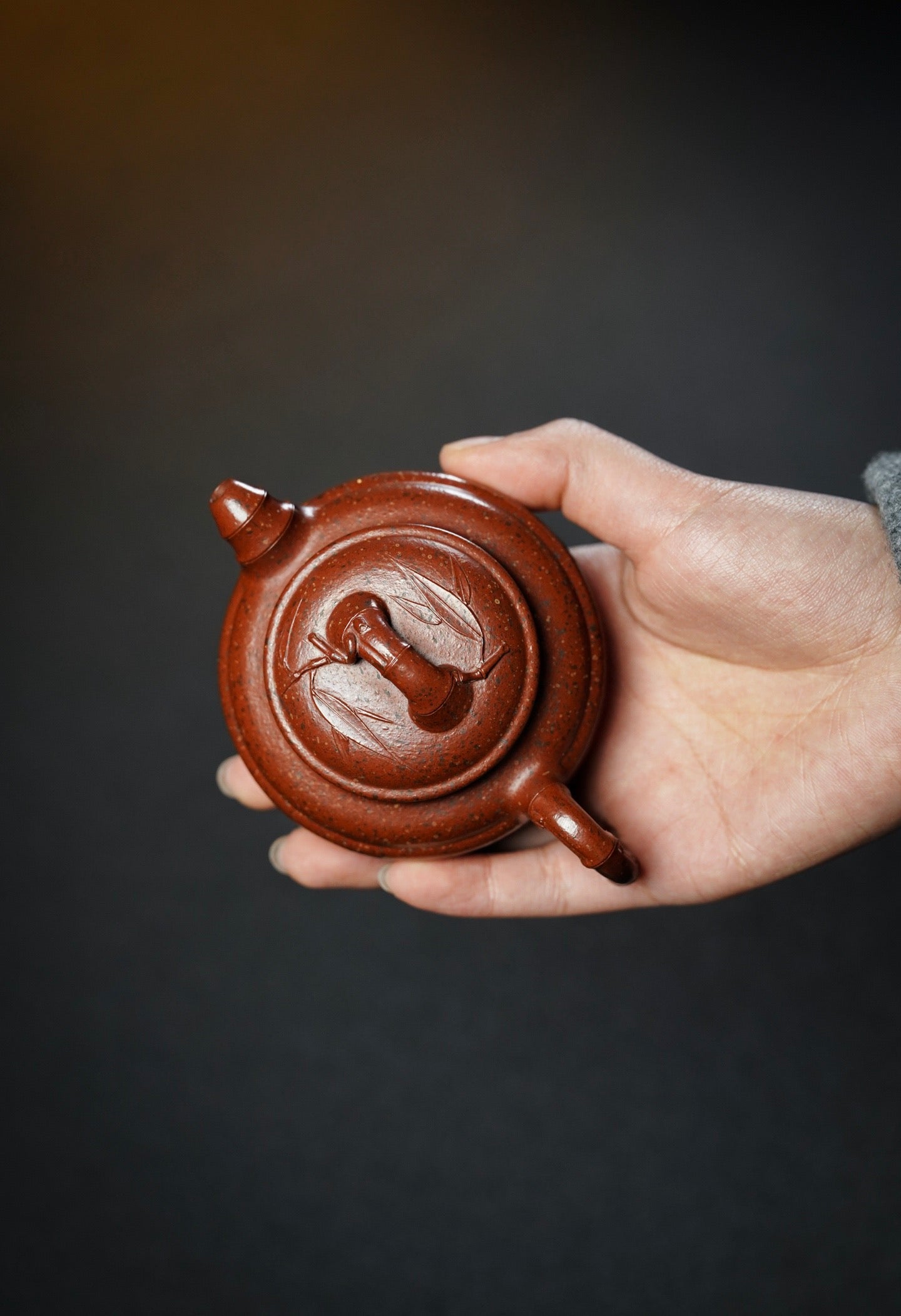 Shuang Xian Zhu Gu  130cc - Yixing Zisha Purple Clay Teapot