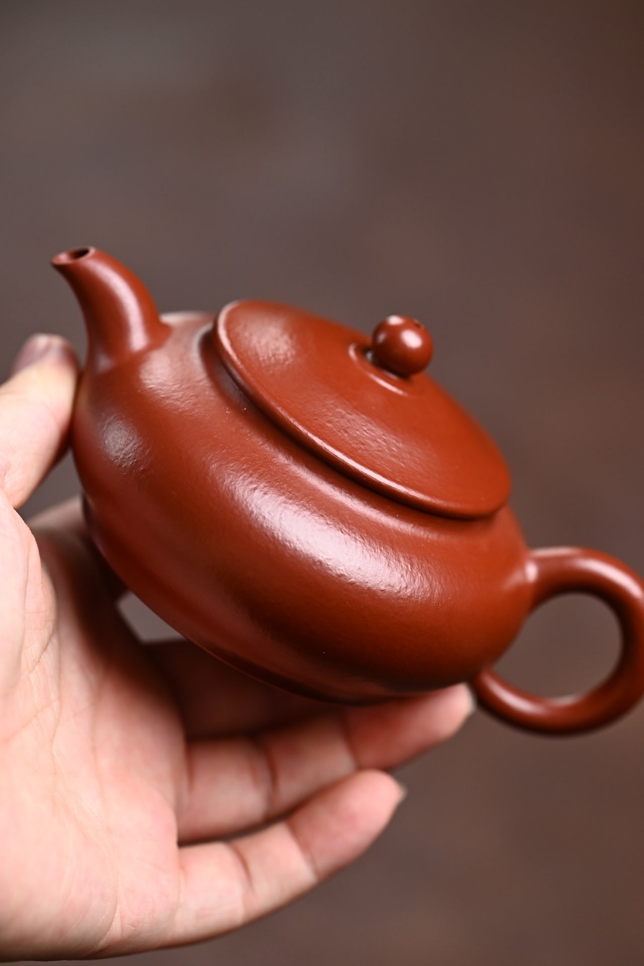 Bian Gu  130cc - Yixing Zisha Purple Clay Teapot