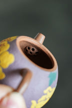Mu Dan  100cc - Yixing Zisha Purple Clay Teapot