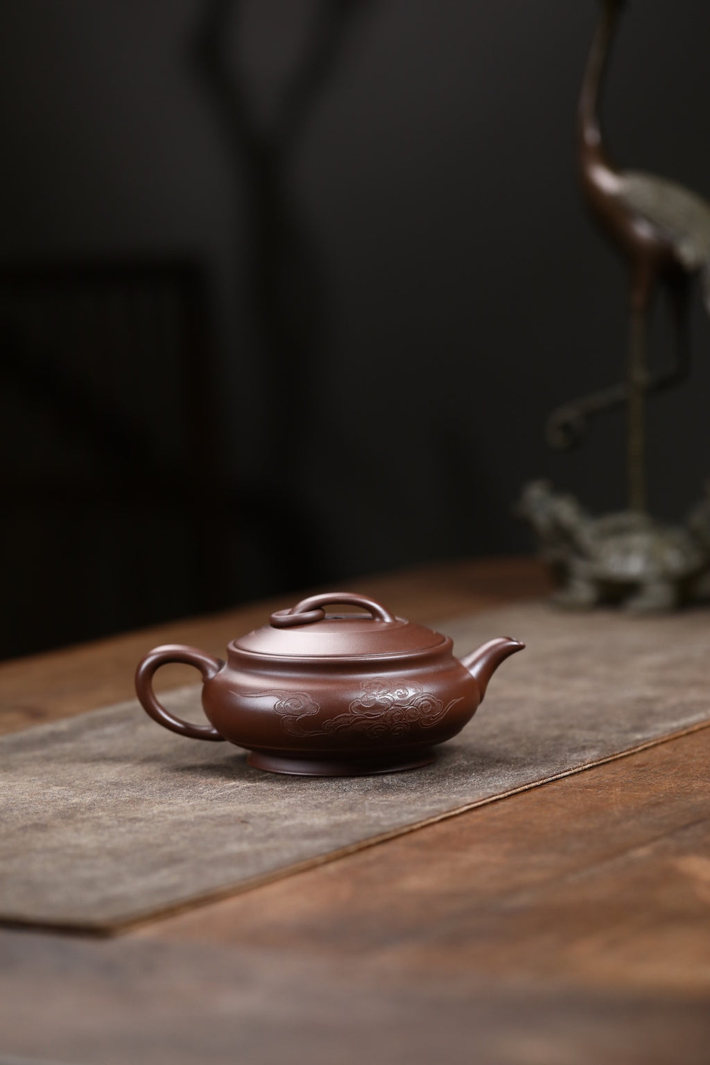 Huai Ying  200cc - Yixing Zisha Purple Clay Teapot