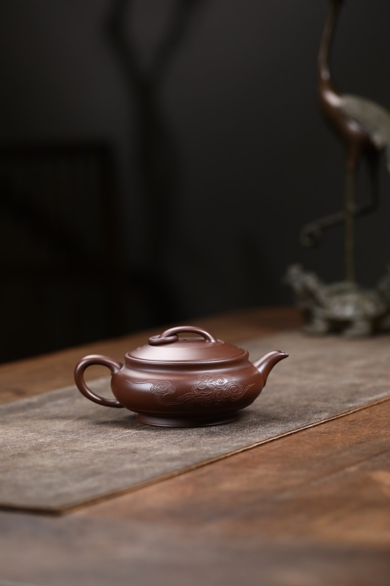 Huai Ying  200cc - Yixing Zisha Purple Clay Teapot