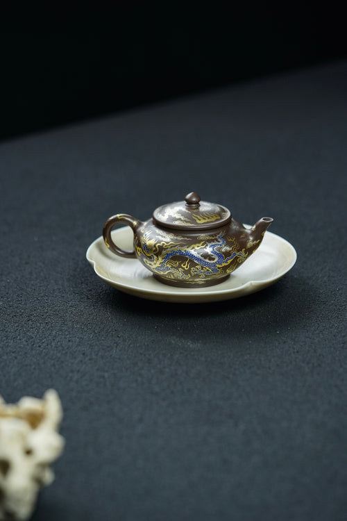 Bian Ying  150cc - Yixing Zisha Purple Clay Teapot