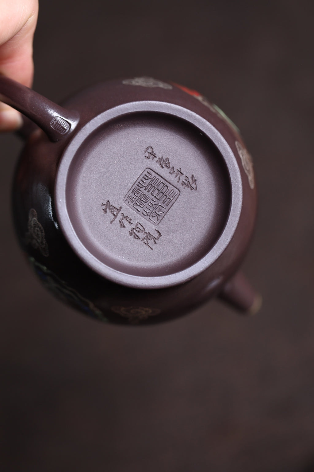 Gong Deng   180cc   - Yixing Zisha Purple Clay Teapot