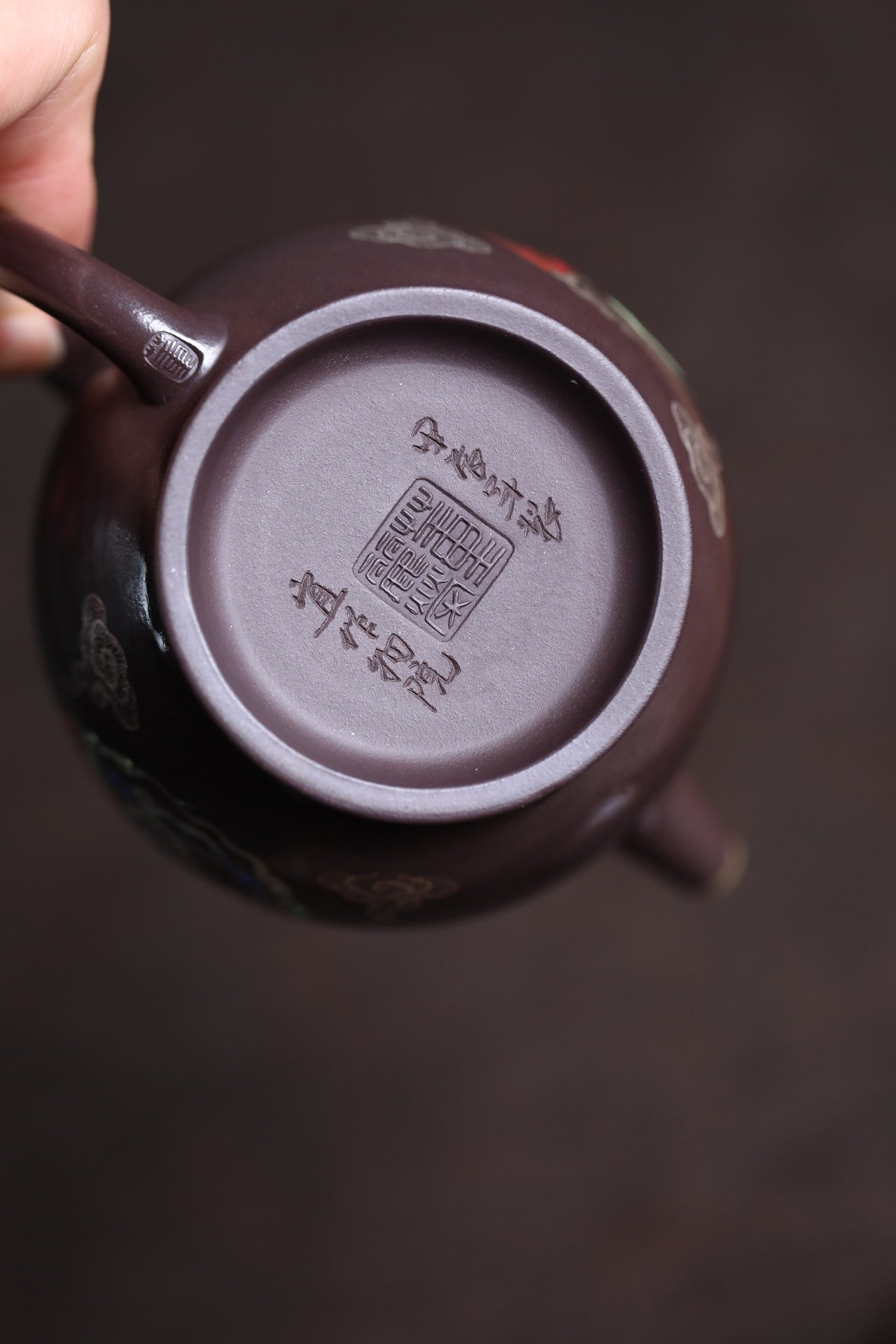 Gong Deng   180cc   - Yixing Zisha Purple Clay Teapot