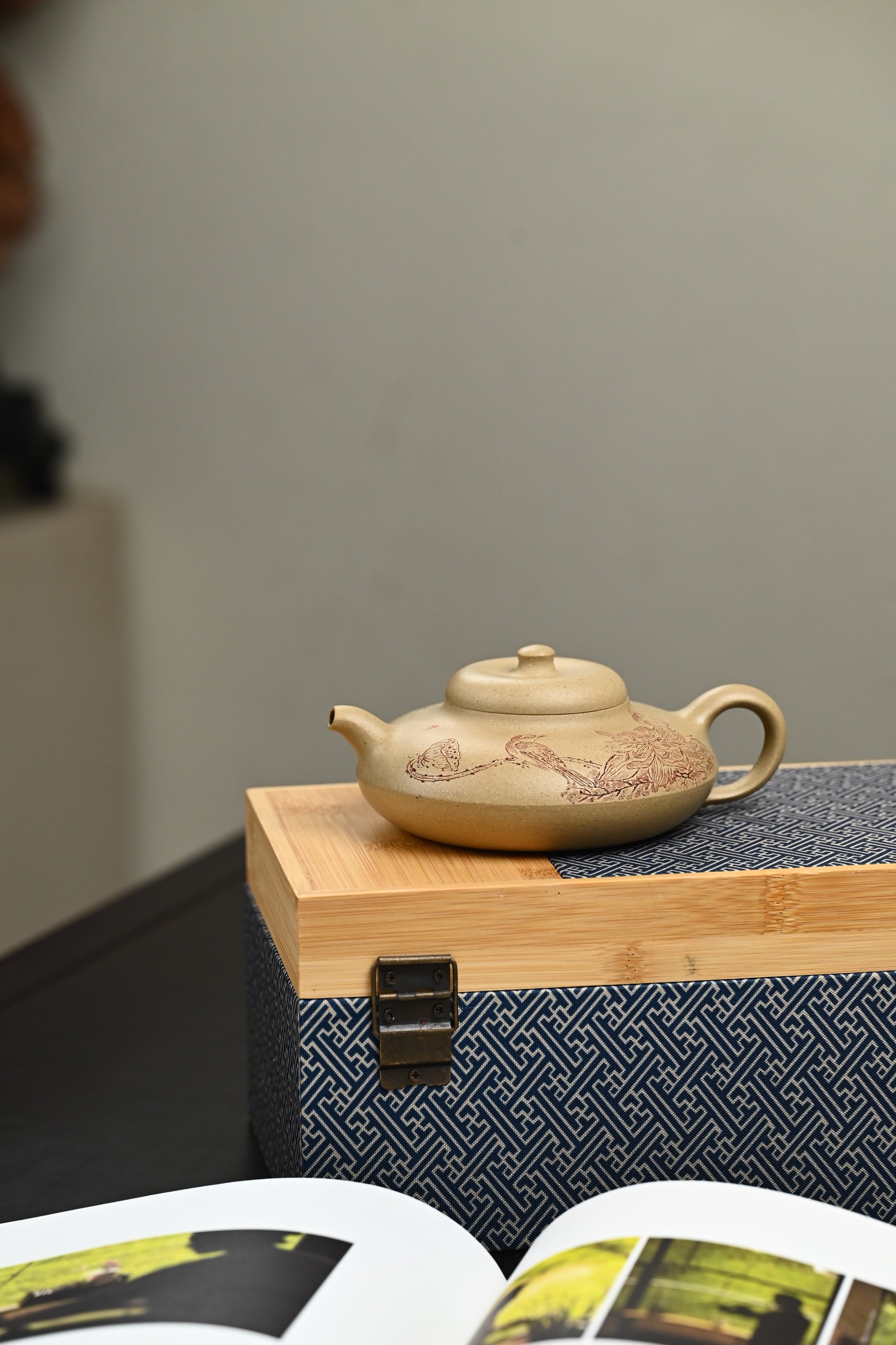 He Huan  300cc  - Yixing Zisha Purple Clay Teapot