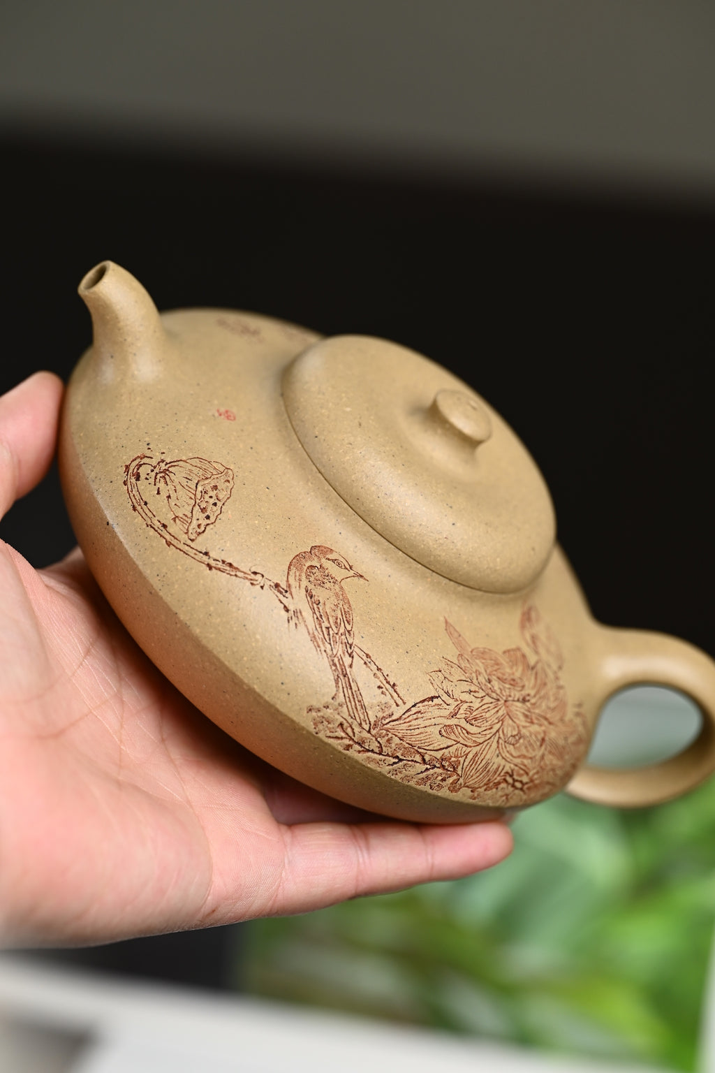 He Huan  300cc  - Yixing Zisha Purple Clay Teapot