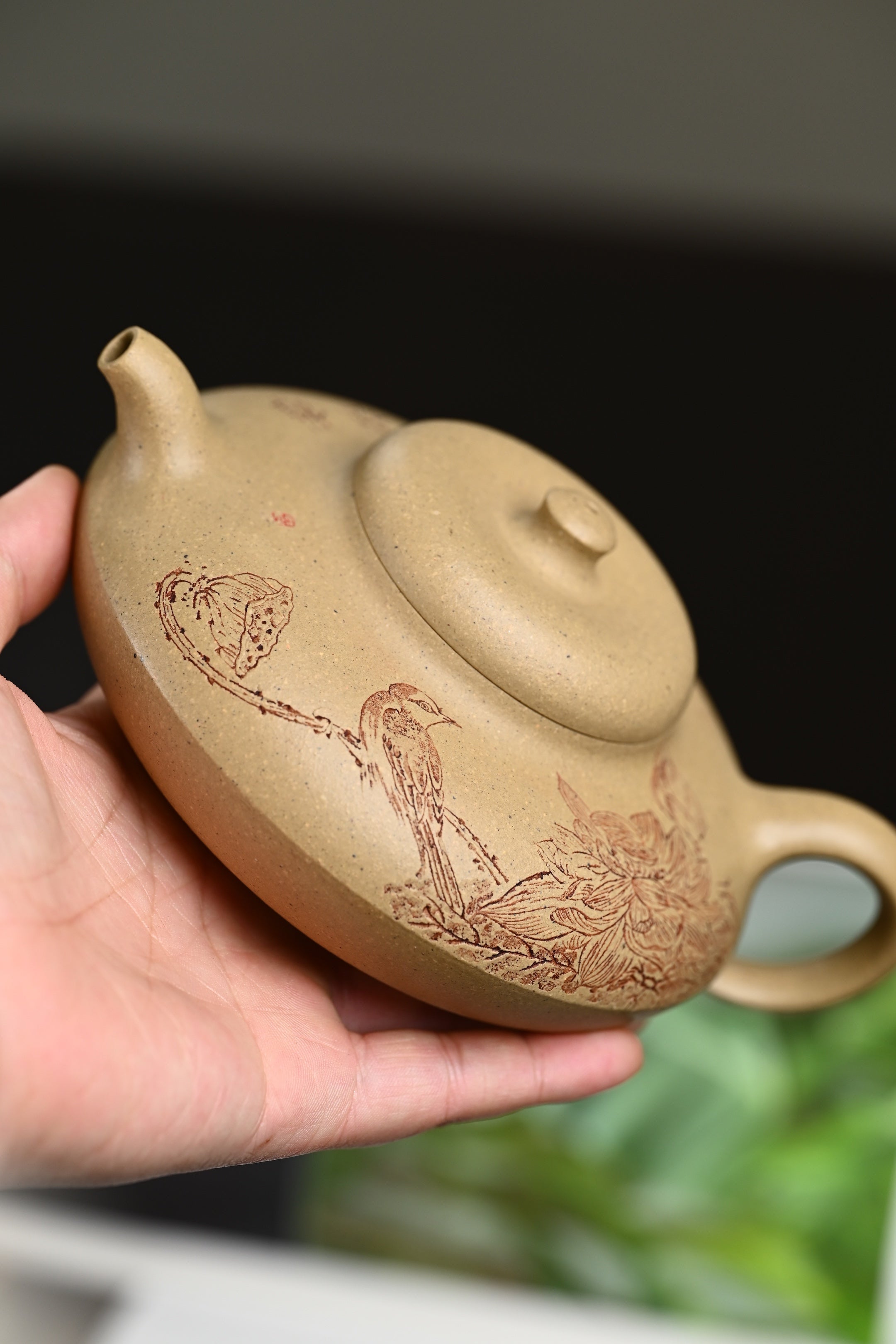 He Huan  300cc  - Yixing Zisha Purple Clay Teapot