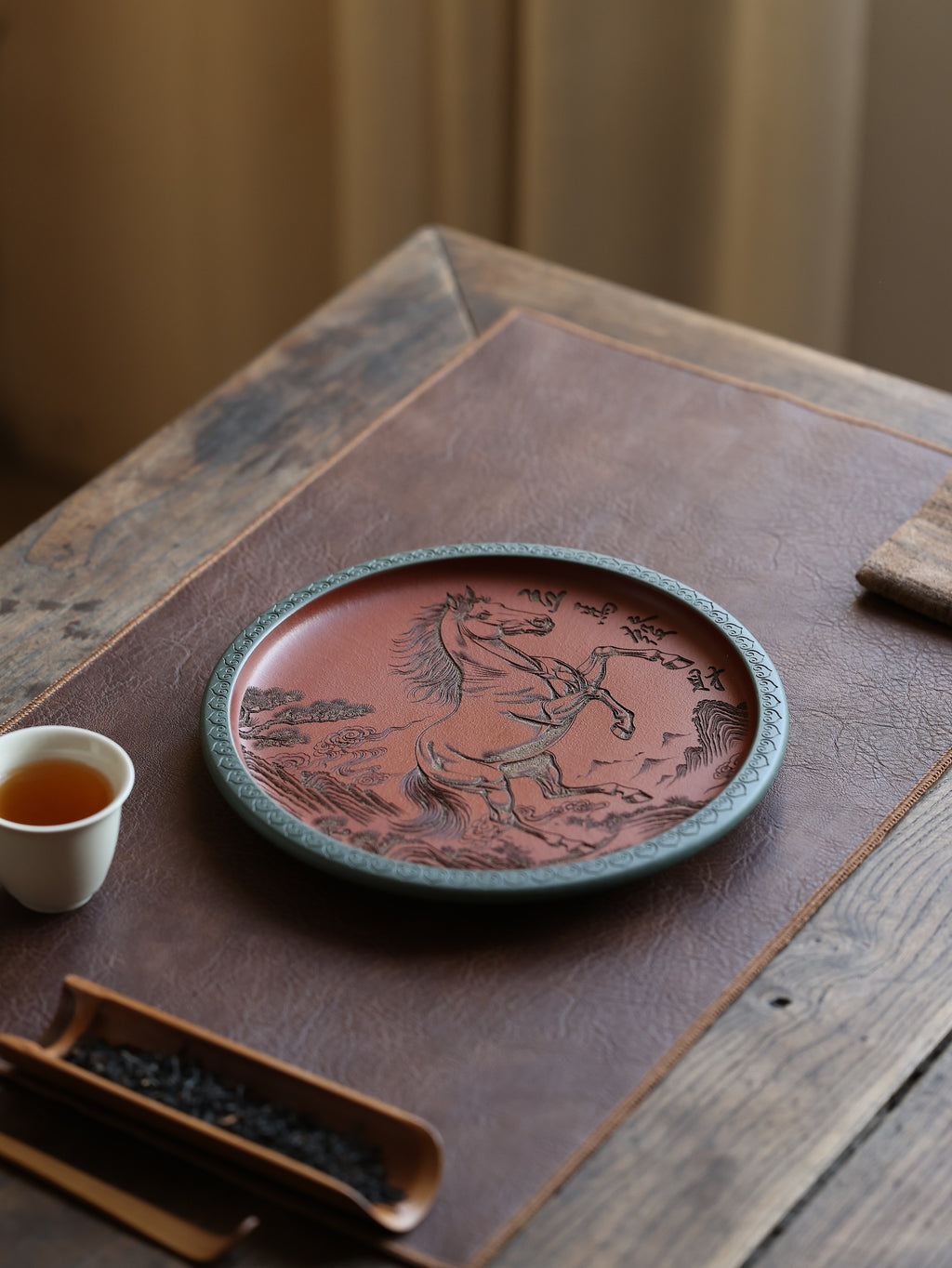 Li Ma Fa Cai    - Yixing Zisha Purple Teapot Stand