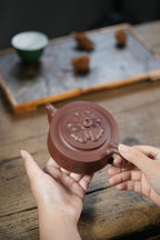 Ling Hua Zhou Pan    250cc   - Yixing Zisha Purple Clay Teapot
