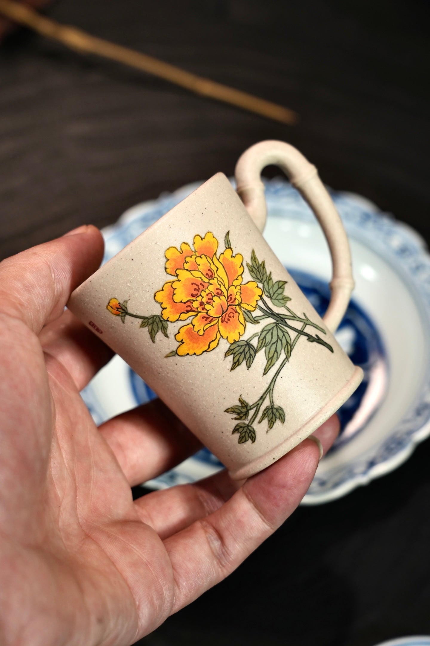 Hua Yu   100cc  - Yixing Zisha Purple Clay  Cup