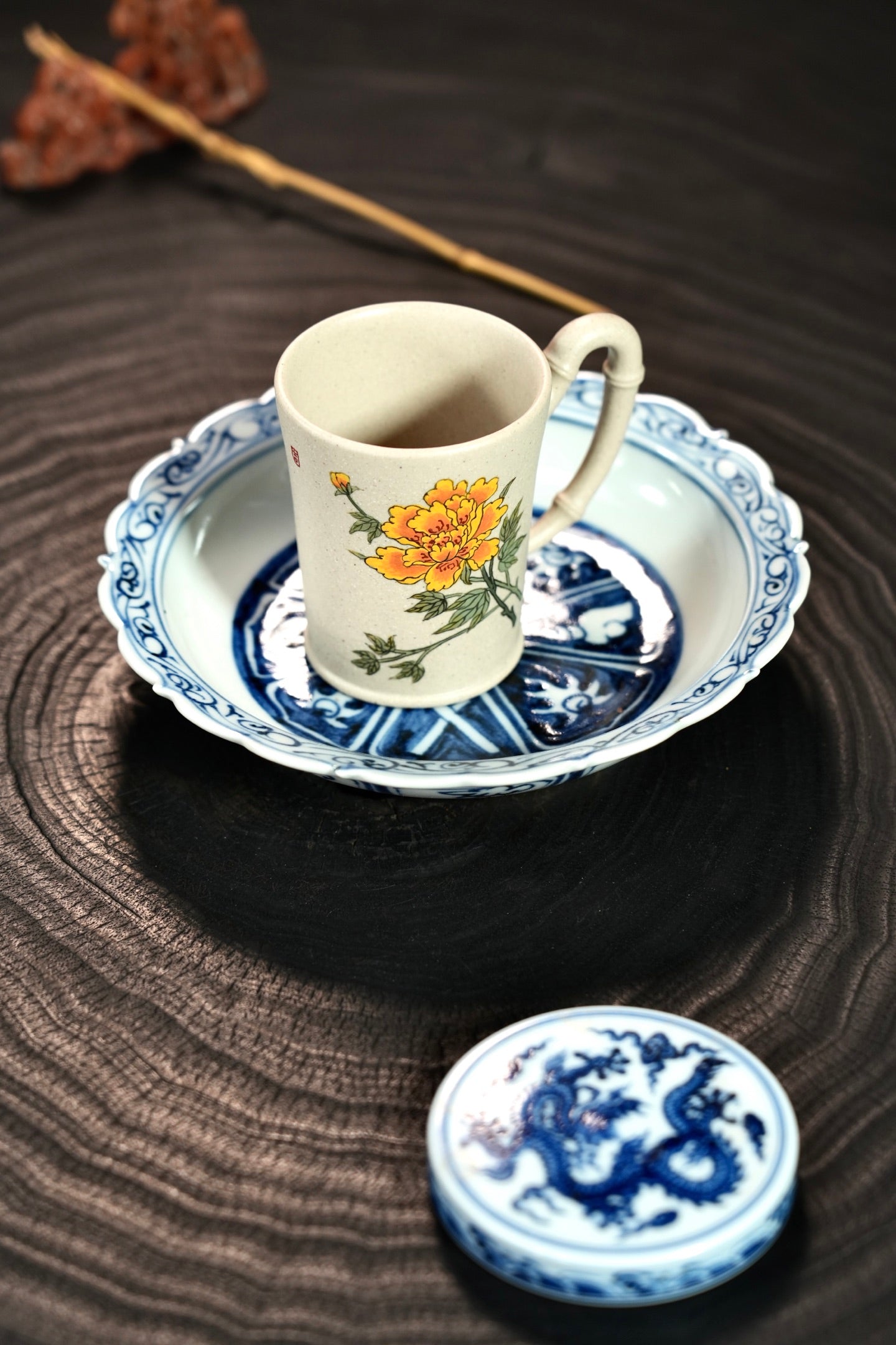 Hua Yu   100cc  - Yixing Zisha Purple Clay  Cup