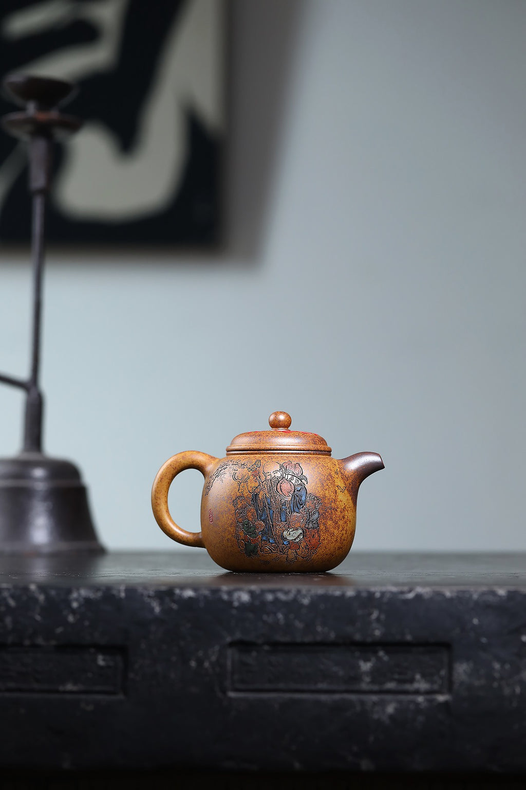 Pao Zun   360cc   - Yixing Zisha Purple Clay Teapot