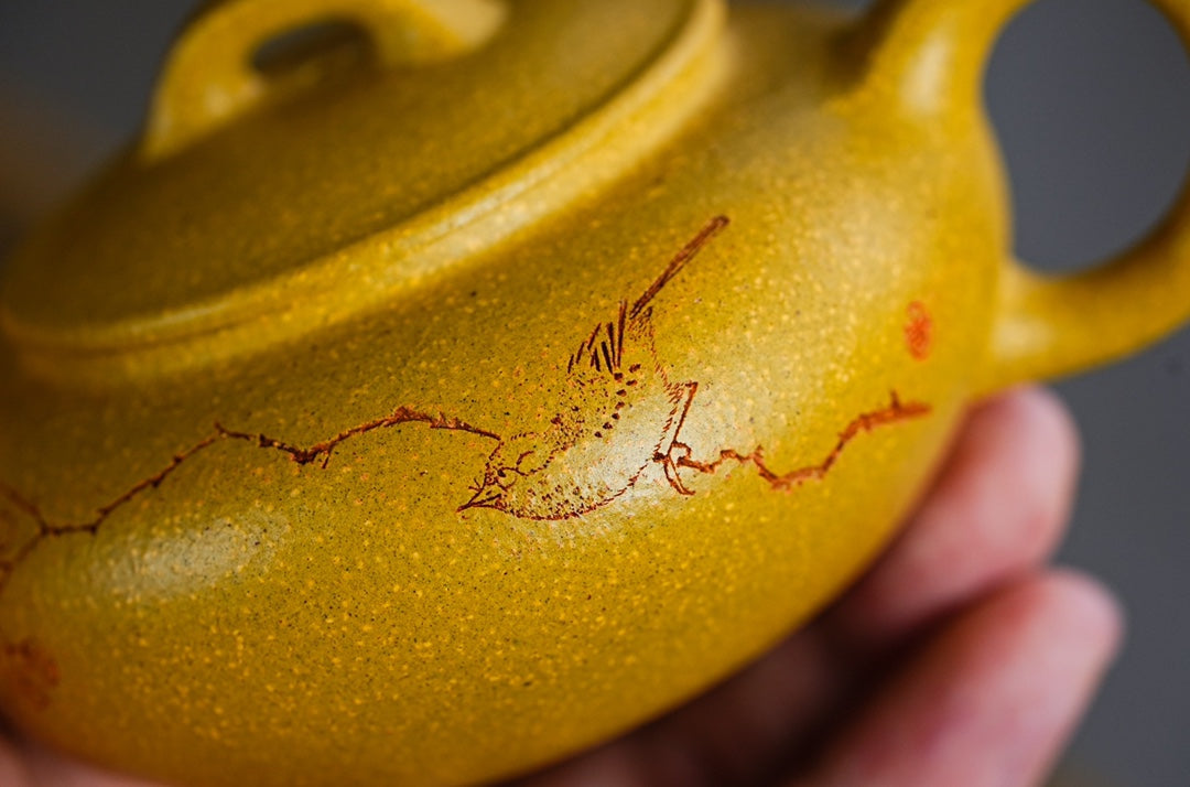 Bian Fang Gu   175cc   - Yixing Zisha Purple Clay Teapot
