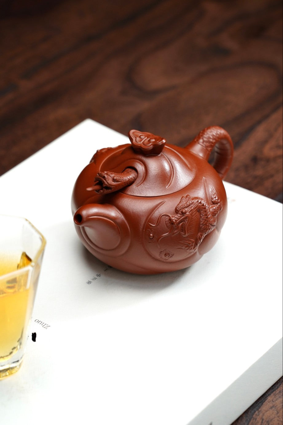 Yu Hua Long   160cc   - Yixing Zisha Purple Clay Teapot