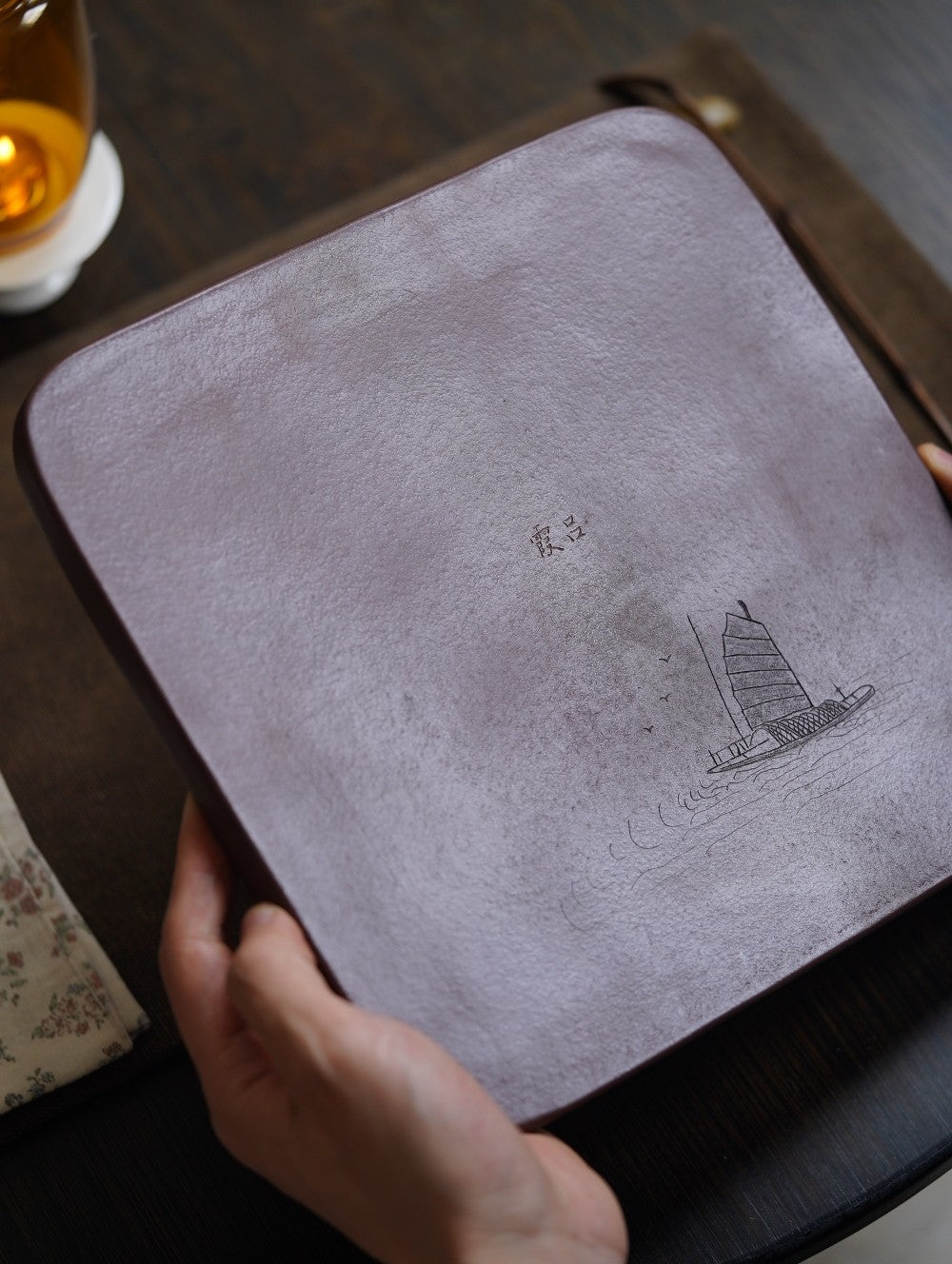 Shan Shui   - Yixing Zisha Purple Teapot Stand